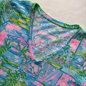 Lilly Pulitzer Etta V-Neck Shirt Size XS